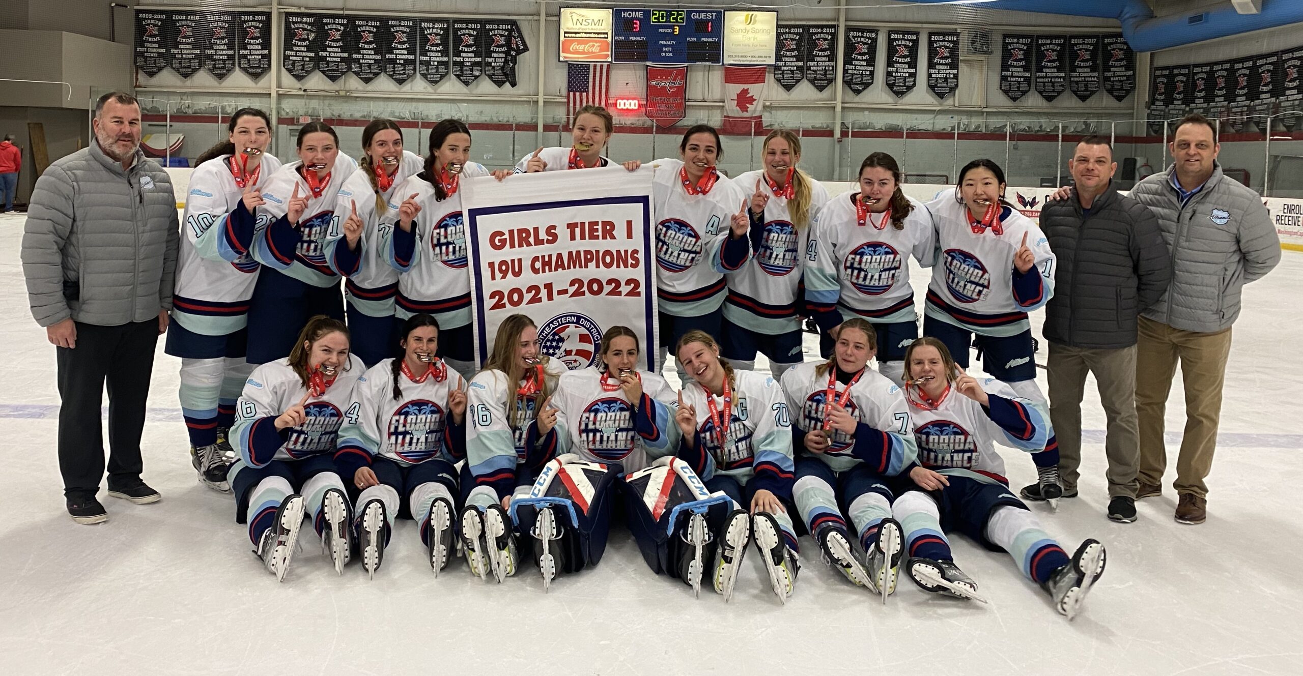 Florida Alliance Girls Hockey competed at Southeastern Districts with 5